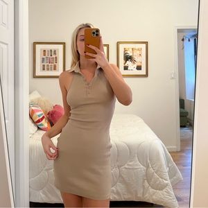 Tiger Mist Rico Mini Dress (Sand / Tan)